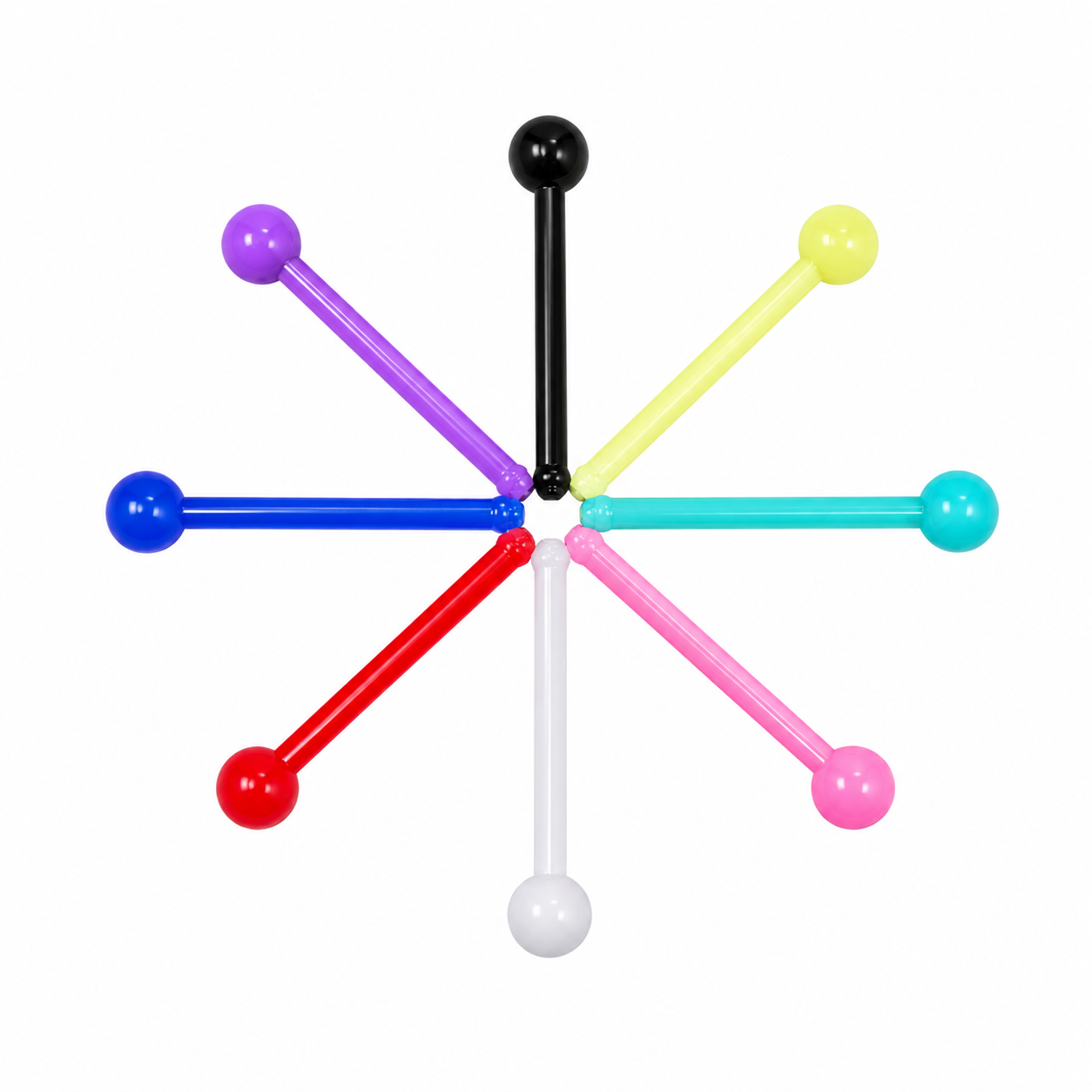 Plastic Colorful Ball Nose Stud