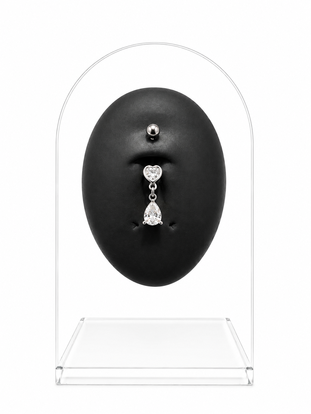 Dangle Tiered-Heart Belly Piercing