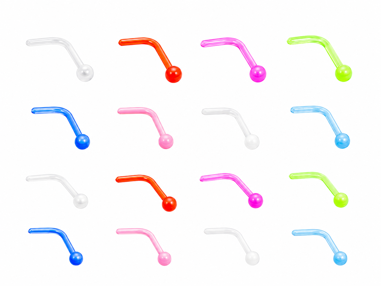 Plastic Colorful Ball-L Shaped Jewelry