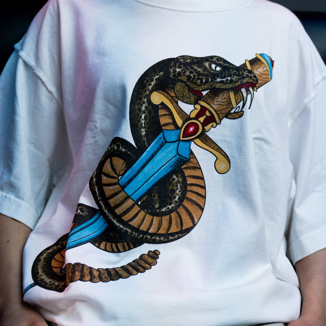 Traditional Snake Dagger Reverse Tee