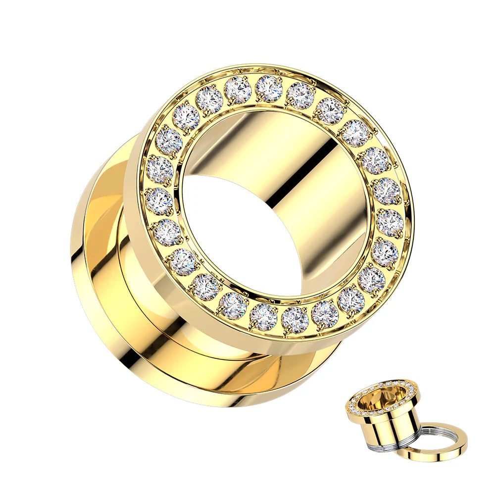 Rhinestone lined 7/16" Plugs