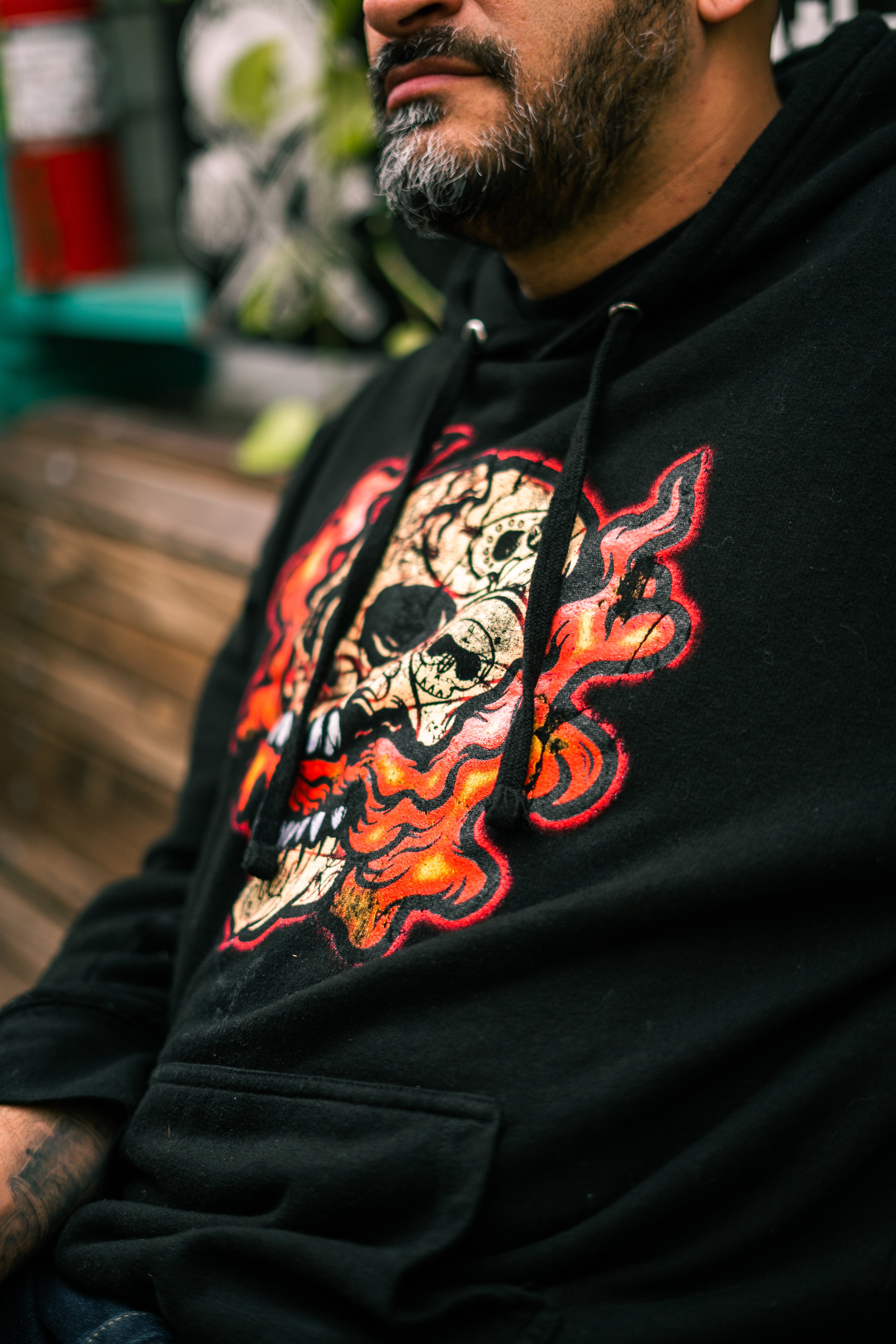 Red Skull & Flames
