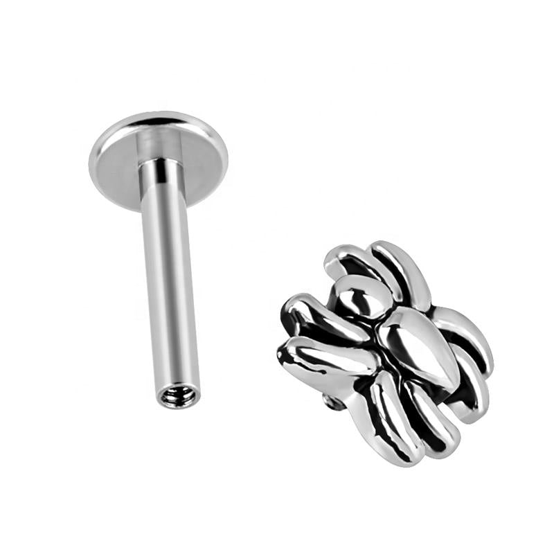 Steel Spider Internally Threaded Flat Back Tragus