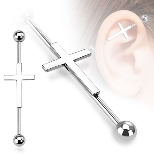 Cross Centered Industrial Barbell