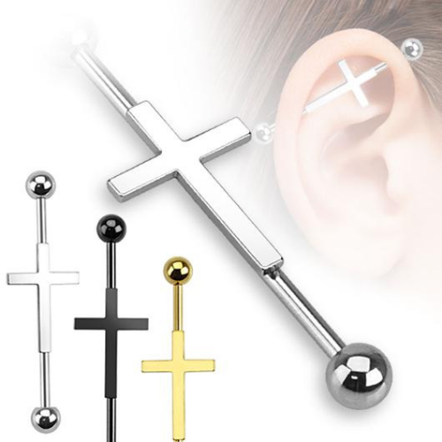 Cross Centered Industrial Barbell