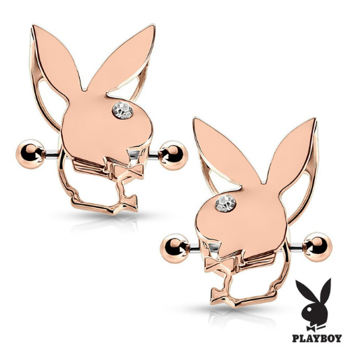 Pair Rose Gold Bunny Double Tier Nipple Shields