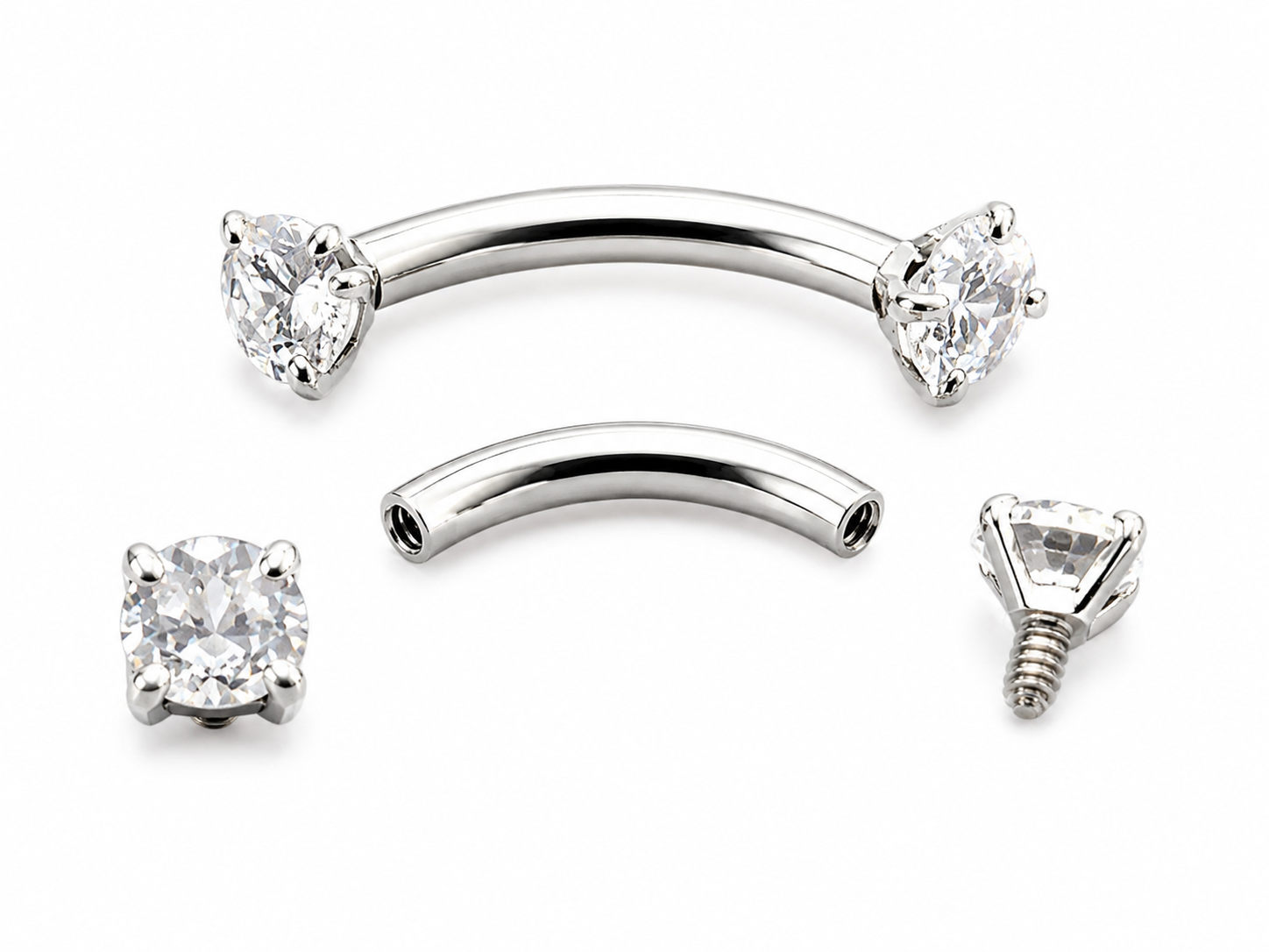 Gem-Snake Eye Curved Bar