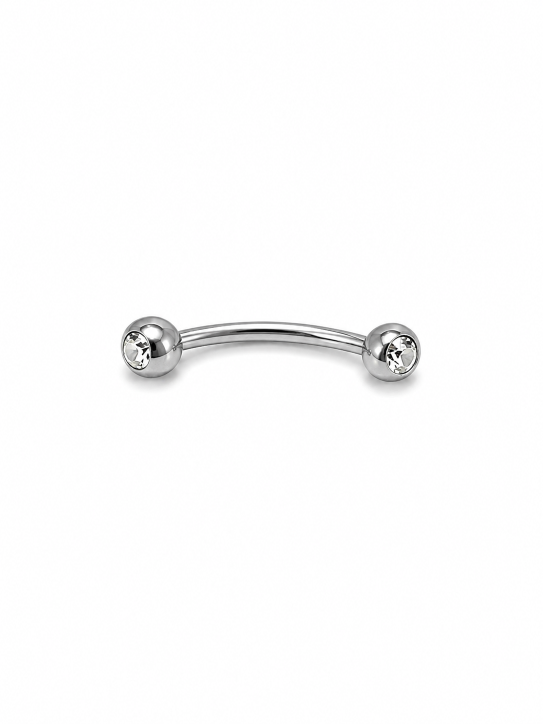Silver-Anti Eyebrow Curved Bar