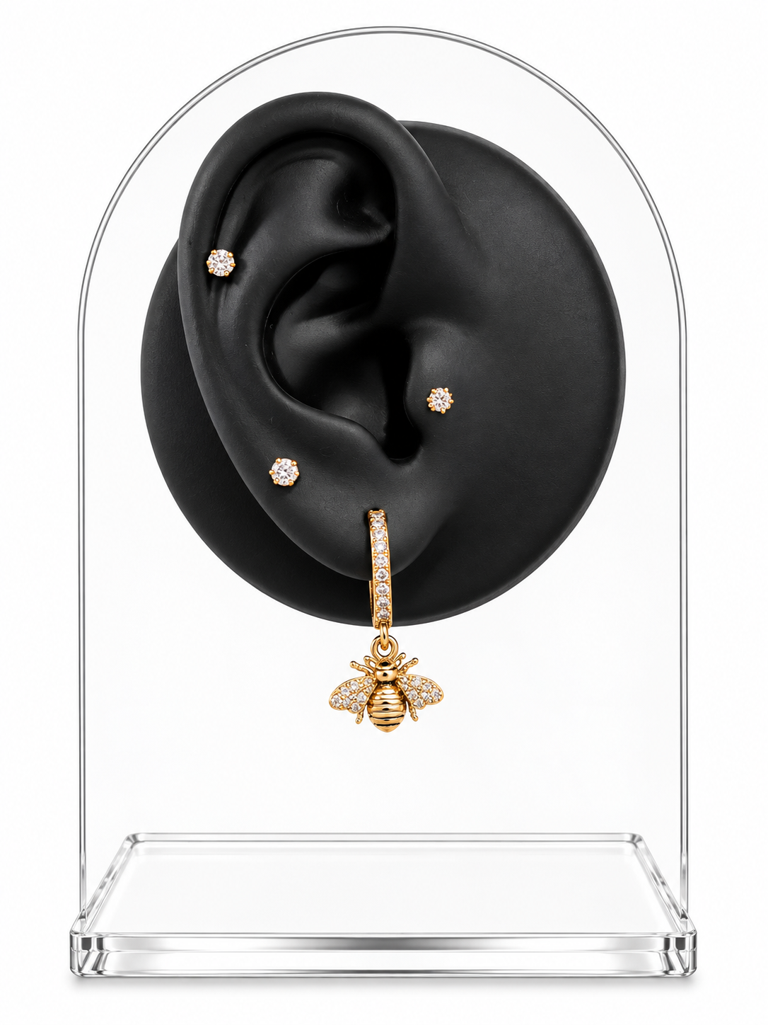Gold Bee Earrings