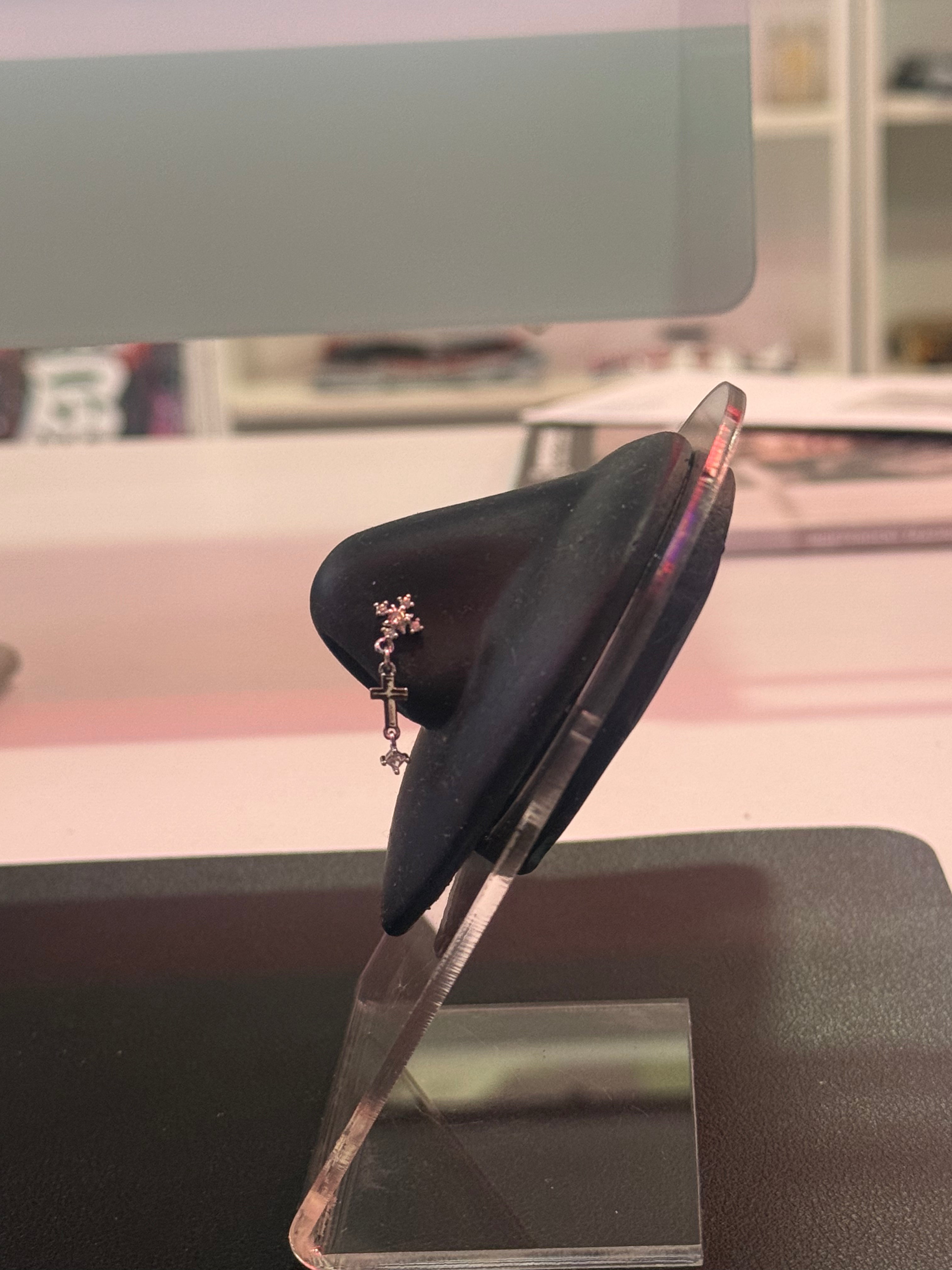 Cross Dangle Nose Piercing