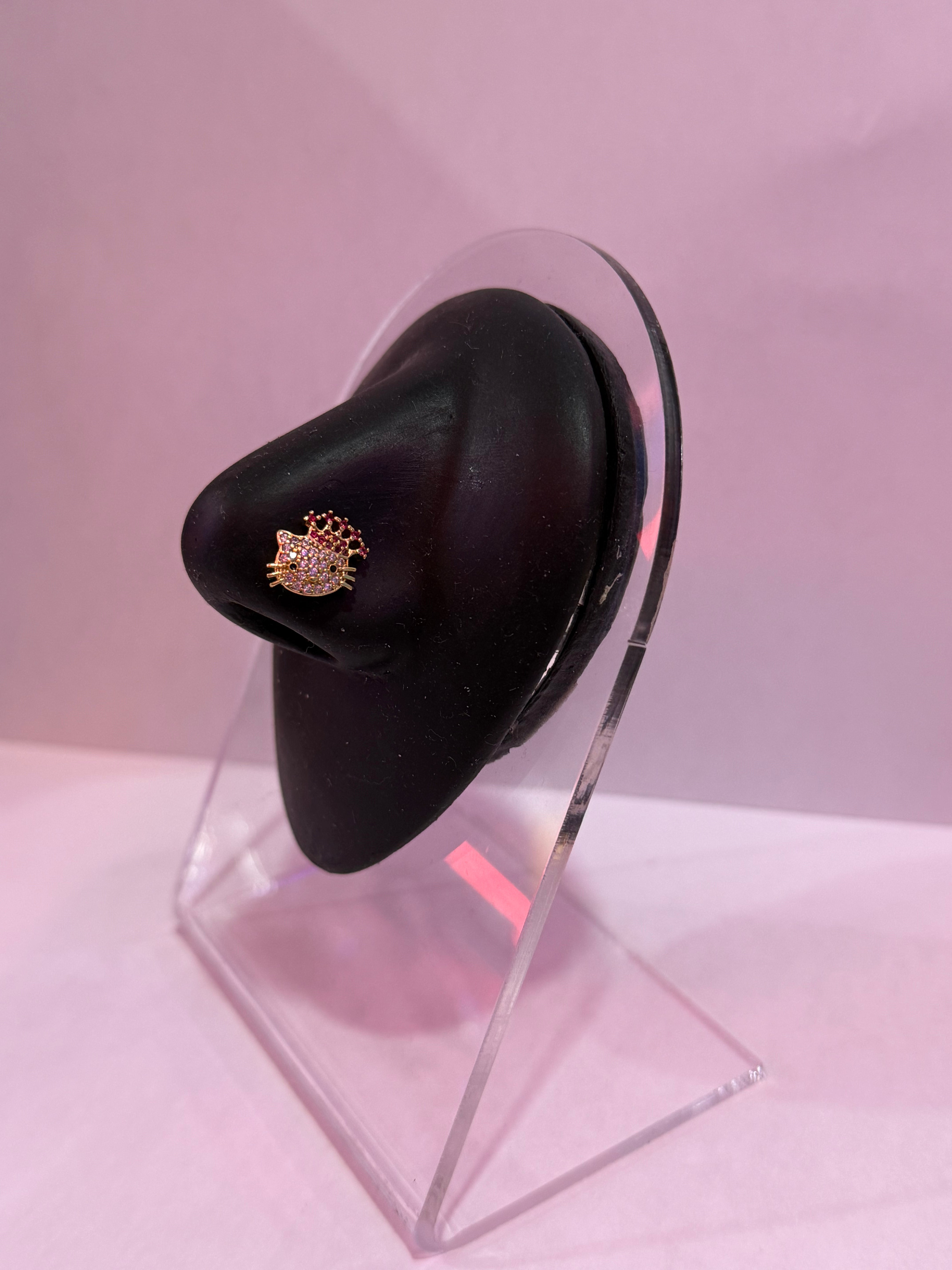 Crown Kitty Nose Piercing