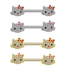 Cat Nipple Piercings