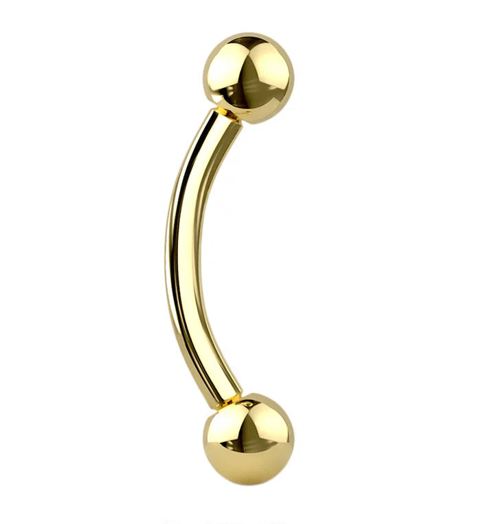 Gold-Titanium Curved Bar