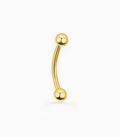 Titanium-Gold Plated Curved Bar BULK