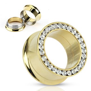 11mm Rhinestone-lined Plugs