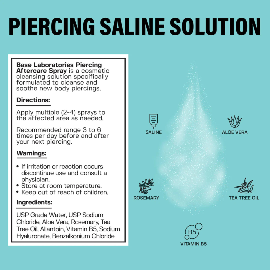 Base Laboratories Piercing Aftercare 4oz. Spray