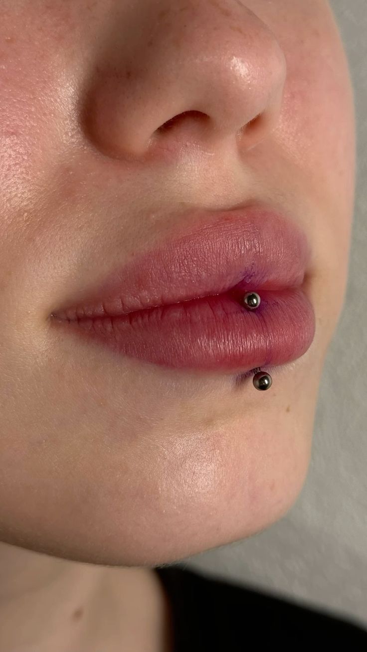 Vertical Labret Piercing