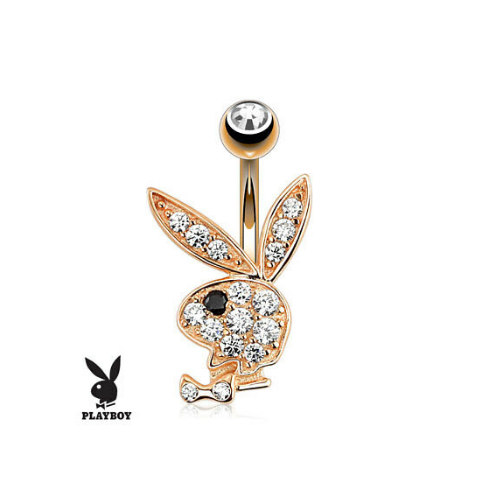 Paved CZ  Bunny  Belly Ring