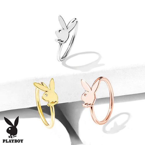 Playboy Bunny Top Bendable Nose Hoop Ring