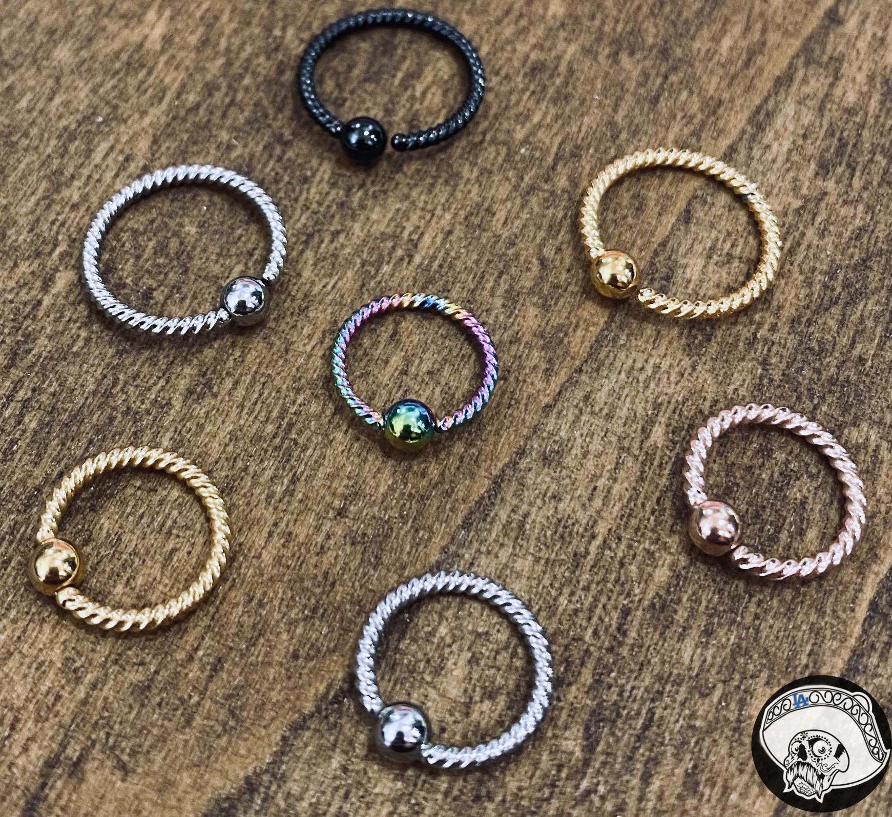Braided Captive Bead Septum Ring