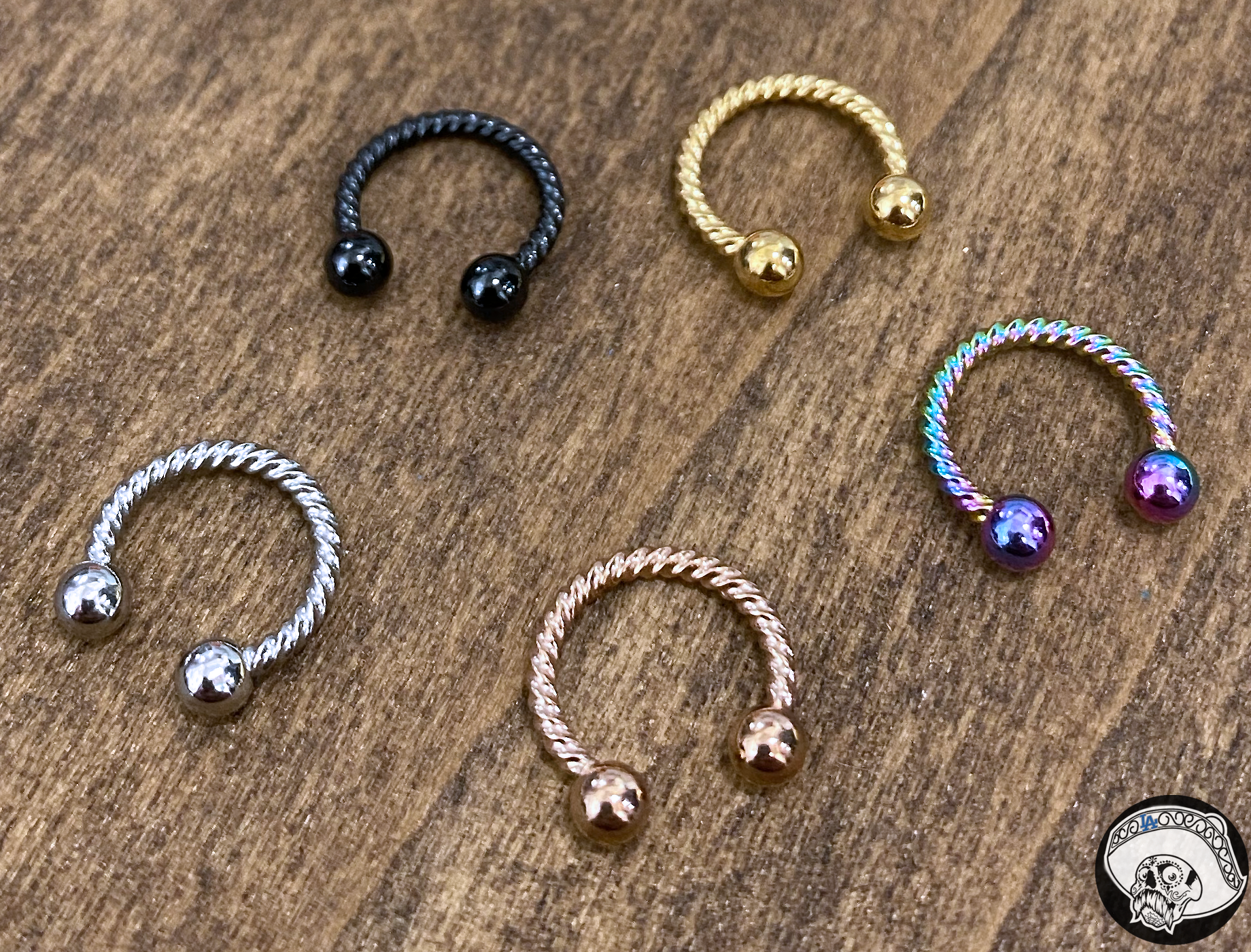 Braided Horseshoe Septum Ring